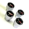 C6 Corvette Crossed Flags Logo Valve Stem Caps